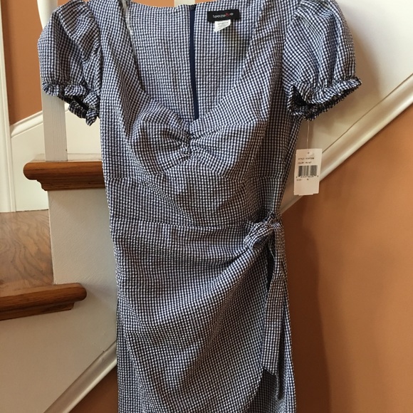 Teeze Me Dresses & Skirts - TeezeMe NWT sz 5 Navy/White gingham check dress
